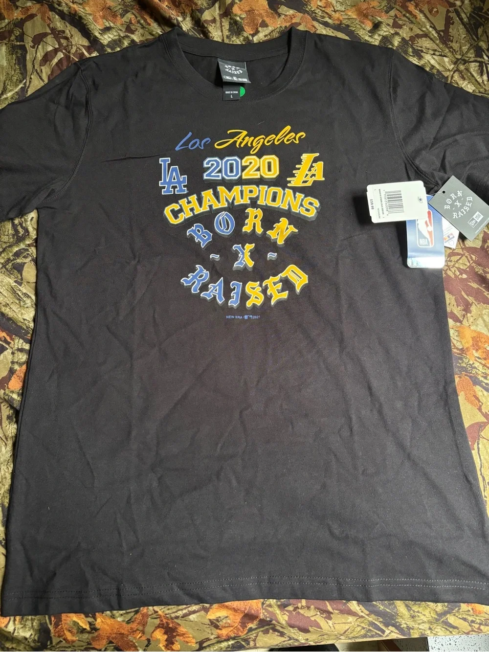 BORN X RAISED Black LA 2020 Champions Graphic Tee